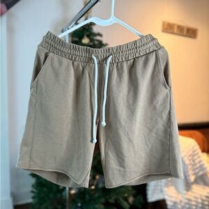 H&M Tan Elastic Waist Shorts